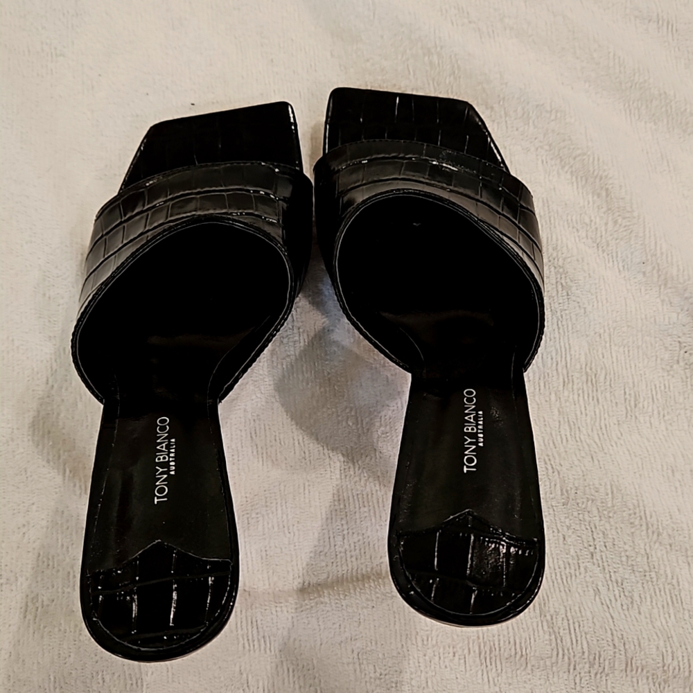 Tony Bianco Black Mules